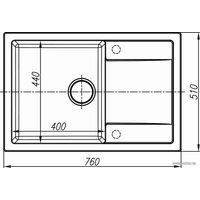 Кухонная мойка Dr. Gans Техно 760 (черный)