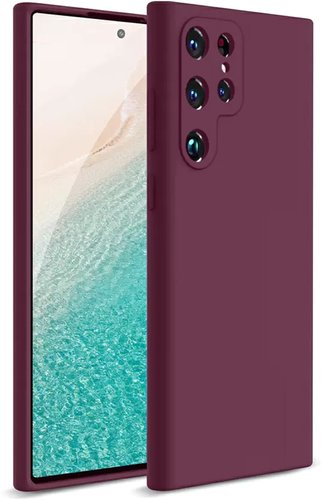 Чехол для телефона KST Silicone Cover для Samsung Galaxy S23 Ultra (марсала с закрытым низом)