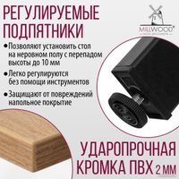 Кухонный стол Millwood Сеул Л 100x60x75 (антрацит/графит)