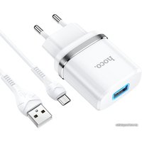 Сетевое зарядное Hoco N1 microUSB (белый)