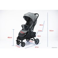 Коляска прогулочная «книга» Panda Baby XXL (черный)