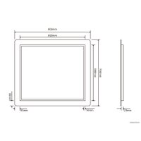  Roxen Зеркало Irida 510185-80 80х70