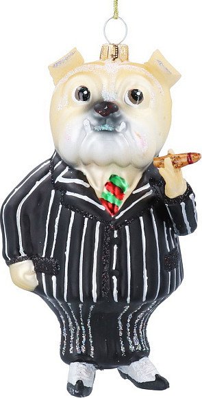 

Елочная игрушка Gisela Graham London Christmas Бульдог Winston 00991