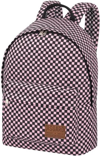 Городской рюкзак Asgard Р-5137П (клетка, черный/розовый)
