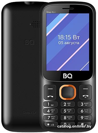 Кнопочный телефон BQ BQ-2820 Step XL+ (черный/оранжевый)