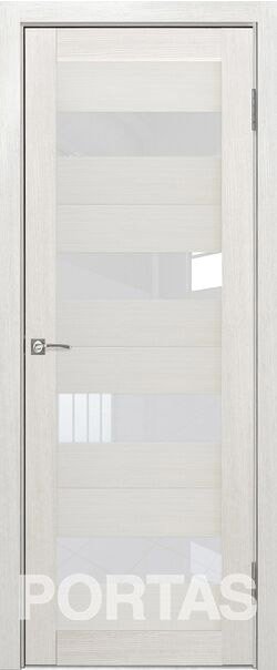 

Межкомнатная дверь Portas S23 80x200 (французский дуб, стекло lacobel белый лак)