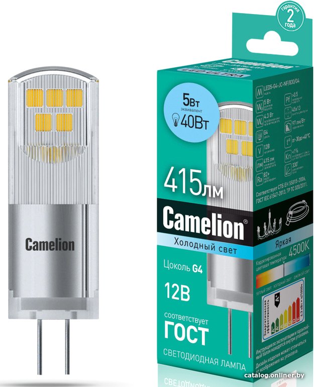 Светодиодная лампочка Camelion LED5-G4-JC-NF/845/G4