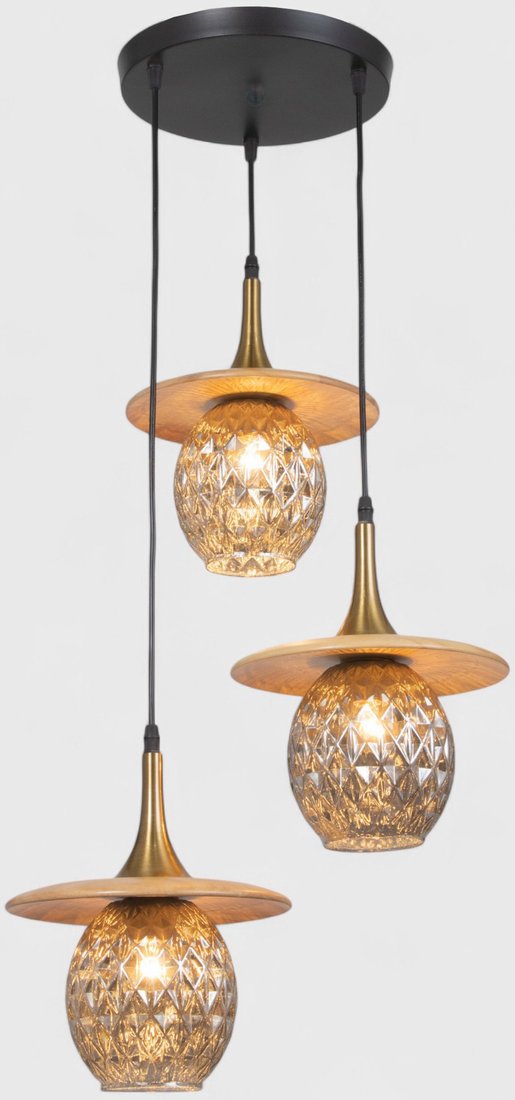 

Подвесная люстра BayerLux Кен 10777279 (черный/коричневый)