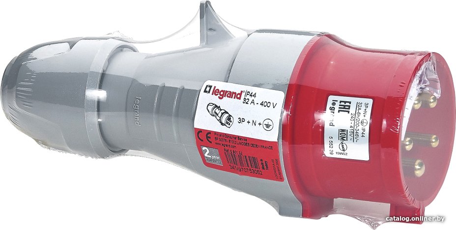 Розетка промышленная Legrand 3P+N+E IP44 32А 380V