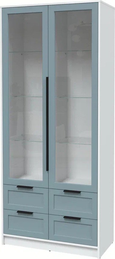 

Шкаф-витрина Интерлиния Концепт Тренд КТ-ШВ2 (белый платинум/океан)