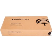 Батут GetActive Jump 12ft - 374 см с лестницей, внешней сеткой (черный)