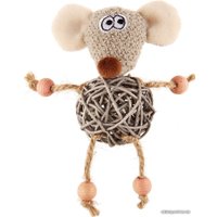 Игрушка для кошек GiGwi Мышка с плетеным мячиком и колокольчиком 75521 в Лиде