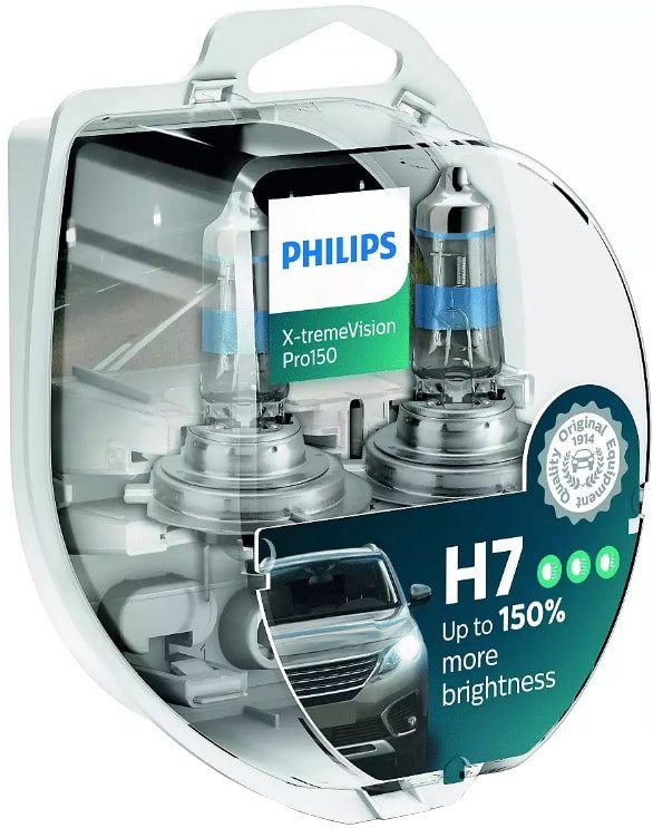 

Галогенная лампа Philips H7 X-tremeVision Pro150 2шт