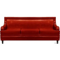 Диван Brioli Луи трехместный (экокожа, L19 красный)