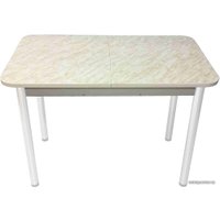 Кухонный стол Solt Мила 1 (мрамор белый/ноги круглые белые)