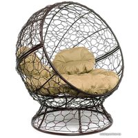 Кресло M-Group Апельсин 11520201 (коричневый ротанг/бежевая подушка)