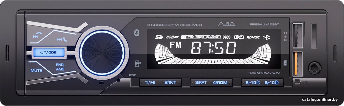 USB-магнитола Aura Fireball-102BT