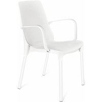 Стул с подлокотниками Sheffilton SHT-S76 (белый/белый муар)