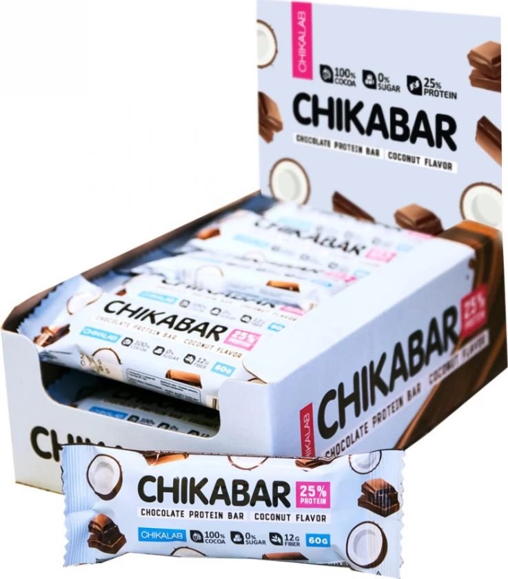 

Протеиновый батончик Chikalab Кокос с шоколадной начинкой (60 г)