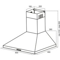 Кухонная вытяжка Germes Pyramida 60 (белый)