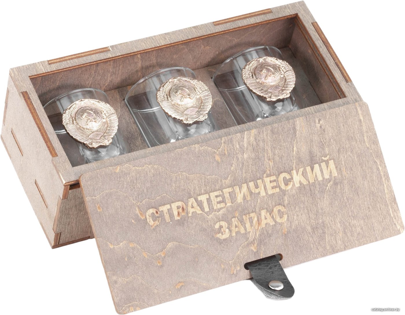 Набор рюмок Peresvet Стратегический запас №1-5 с элементами бронзы