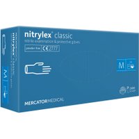Нитриловые перчатки Mercator Nitrylex Classic (M, 100 шт, синий)