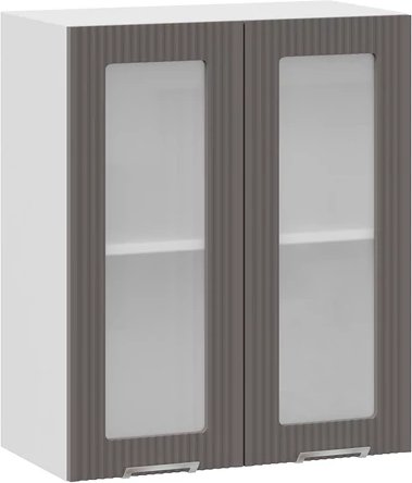 

Шкаф навесной Трия Кимберли 1ВВ6С с двумя дверьми (белый/муссон)