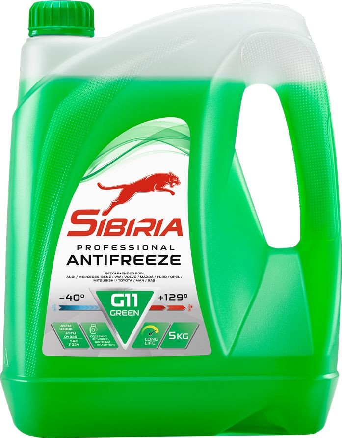 Антифриз Sibiria G-11 -40 зеленый 5кг