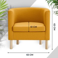 Интерьерное кресло Mio Tesoro Агата 351 (горчичный 1172)