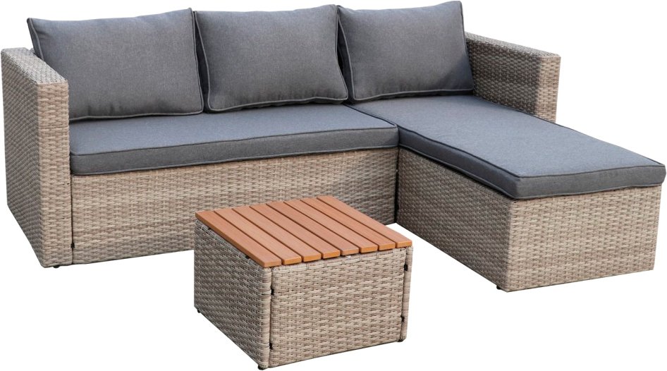 

Набор садовой мебели Garden Story Окланд GS003 (ротанг светло-серый/серый)