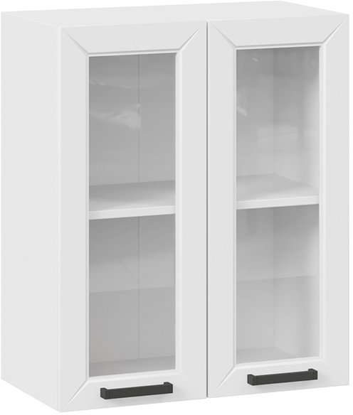 

Шкаф навесной Трия Лорас 1В6С (белый/холст белый)