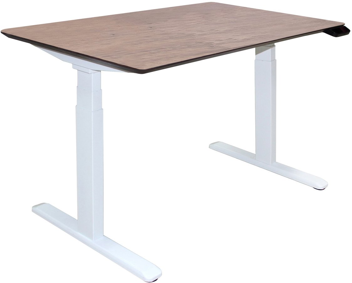 

Стол ErgoSmart Wooden Ergo Desk Prime 1300х750х27 мм (массив дуб мореный/белый)