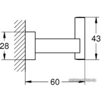 Крючок для ванны Grohe Essentials Cube 40511001 (хром)