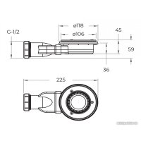 Душевой поддон BelBagno TRAY-MR-UNO-AH-120/80-35-W 120x80