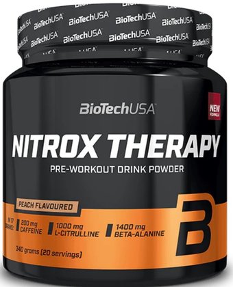 Предтренировочный комплекс BioTech USA Nitrox Therapy (персик, 340г)