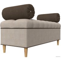 Банкетка Лига диванов Глория 113683 (рогожка бежевый/коричневый/коричневый)