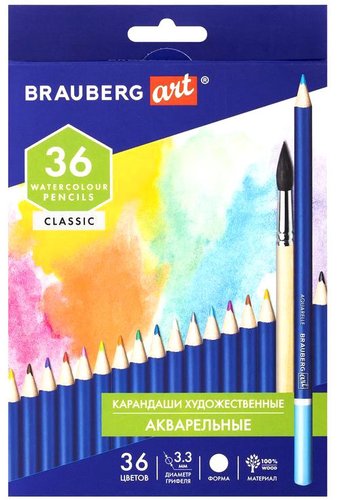Набор акварельных карандашей BRAUBERG Art Classic 181531 (36 цв)