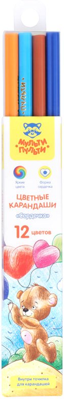 

Набор цветных карандашей Мульти-пульти Сердечко CP_46351 (12 цветов)