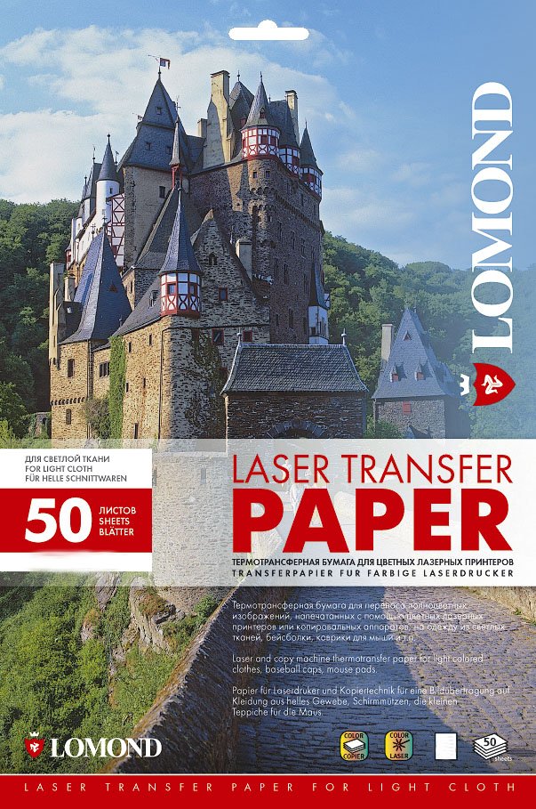 

Термотрансфер Lomond для светлых тканей A3 150 г/м2 50 шт 0807320