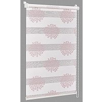 Рулонные шторы Delfa Сантайм День-Ночь Декор МКД DN-44801 (34x160, крем/сиреневый)