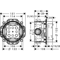 Монтажная коробка Hansgrohe iBox universal 01700180