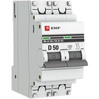 Выключатель автоматический EKF PROxima ВА 47-63 2P 50А (D) 4.5kA