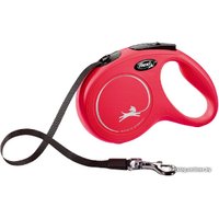 Поводок-рулетка Flexi New Classic M Tape 5 м (красный)