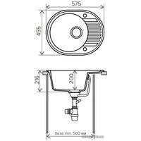 Кухонная мойка Tolero R-122 (бежевый)