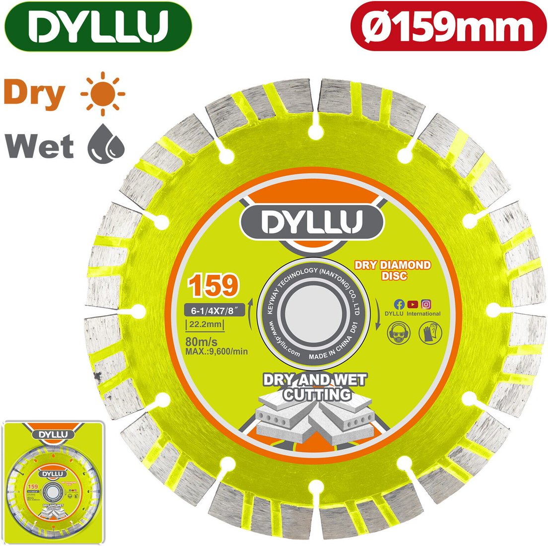 

Отрезной диск алмазный Dyllu DTDC1K07