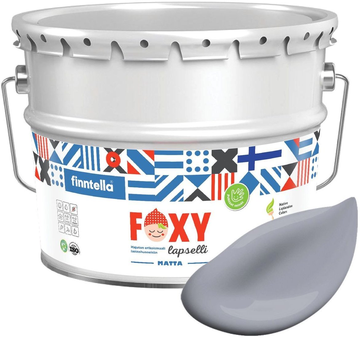 

Краска Finntella Foxy Lapselli Matte Sorsa F-50-1-9-FL292 9 л (серый)