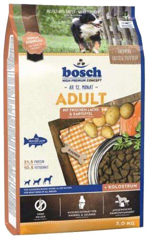 

Сухой корм для собак Bosch Adult Salmon & Potato (Лосось с Картофелем) 3 кг