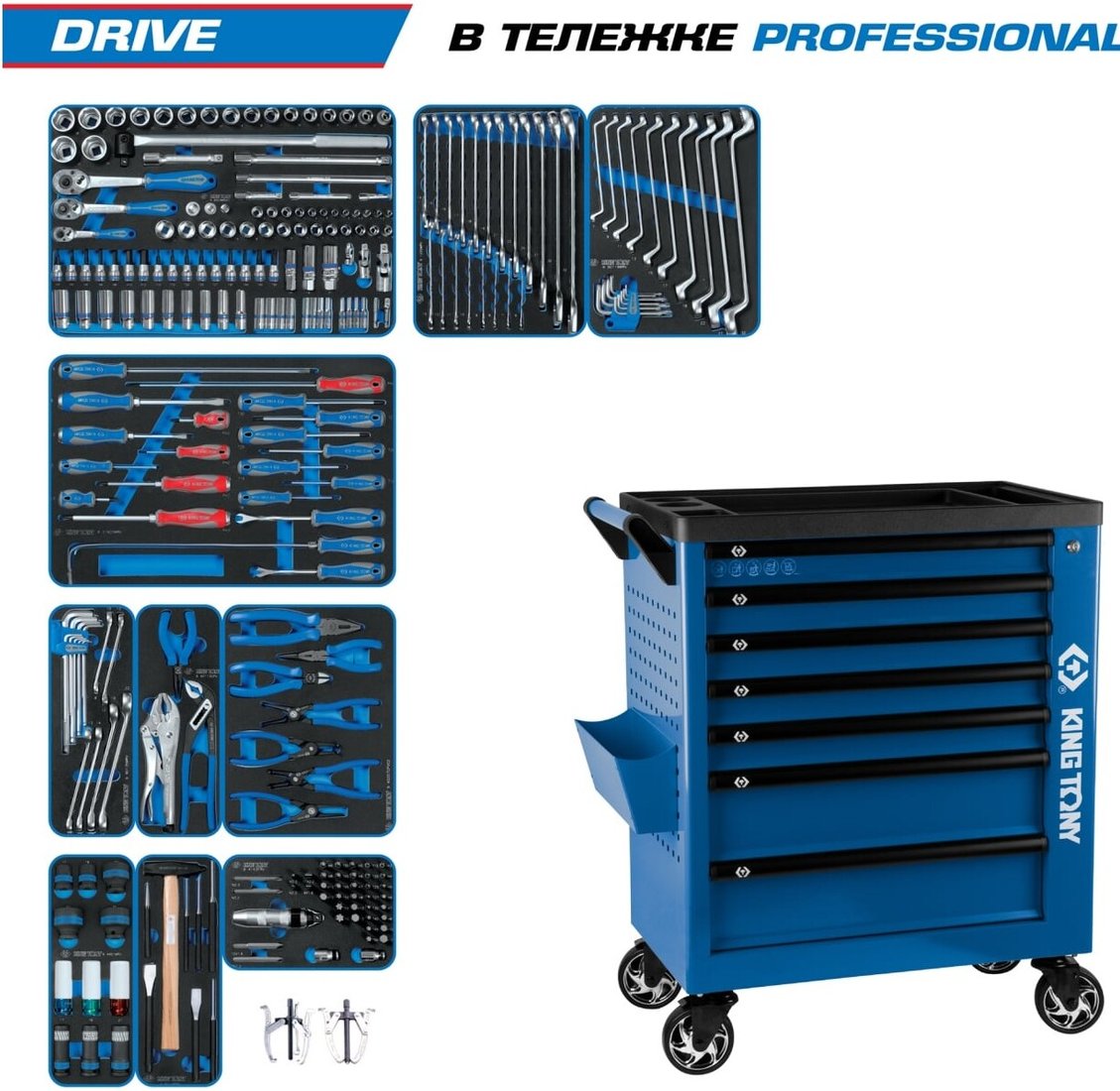 

Универсальный набор инструментов King Tony 9G38-251MRVB (251 предмет)