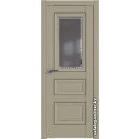 Межкомнатная дверь ProfilDoors 2.94U L 80x200 (шелгрэй, стекло square графит)