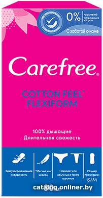 Прокладки ежедневные Carefree Cotton Feel Flexiform (30 шт)
